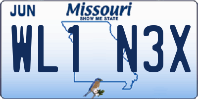 MO license plate WL1N3X