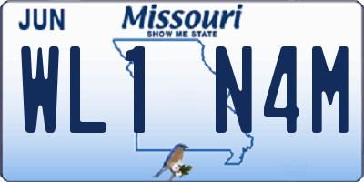 MO license plate WL1N4M