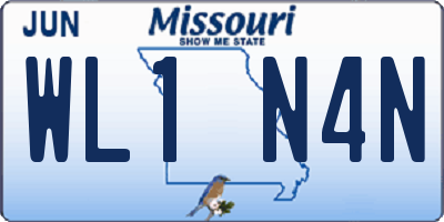 MO license plate WL1N4N