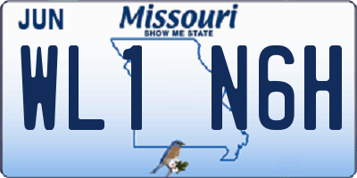 MO license plate WL1N6H