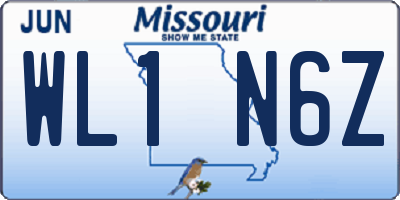 MO license plate WL1N6Z