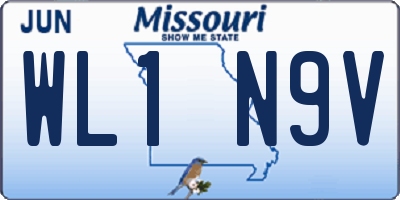 MO license plate WL1N9V