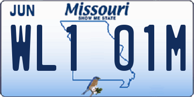MO license plate WL1O1M