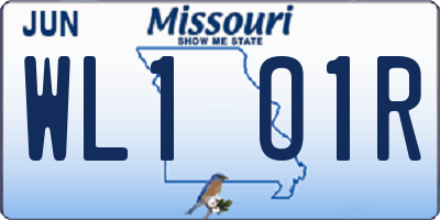 MO license plate WL1O1R