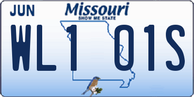 MO license plate WL1O1S