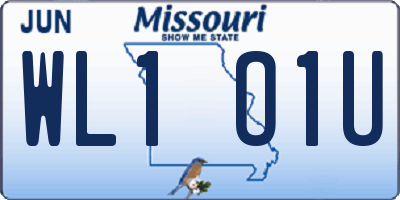 MO license plate WL1O1U