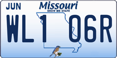 MO license plate WL1O6R