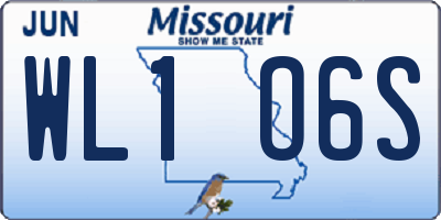 MO license plate WL1O6S