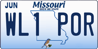 MO license plate WL1P0R