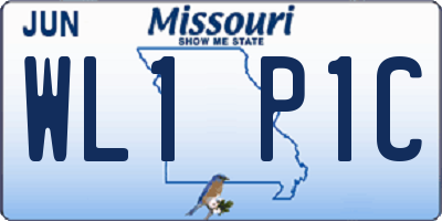 MO license plate WL1P1C