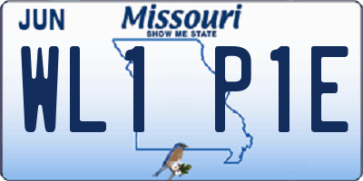 MO license plate WL1P1E