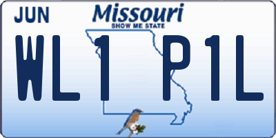 MO license plate WL1P1L