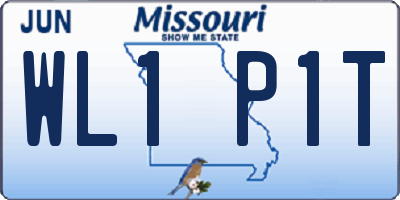 MO license plate WL1P1T