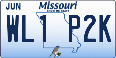 MO license plate WL1P2K