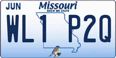 MO license plate WL1P2Q