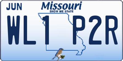 MO license plate WL1P2R