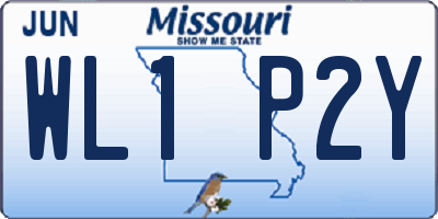 MO license plate WL1P2Y