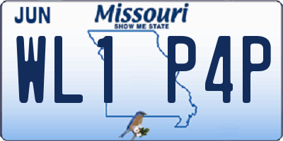 MO license plate WL1P4P