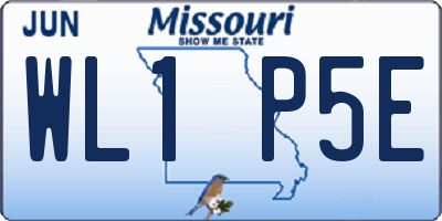 MO license plate WL1P5E