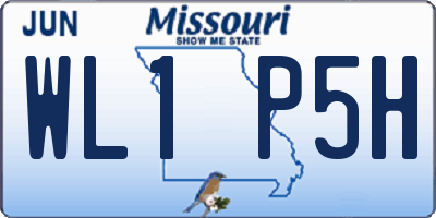 MO license plate WL1P5H