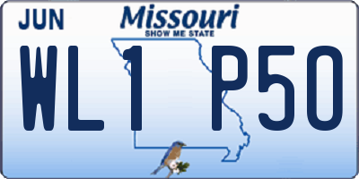 MO license plate WL1P5O