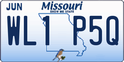 MO license plate WL1P5Q