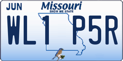 MO license plate WL1P5R