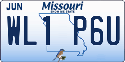 MO license plate WL1P6U