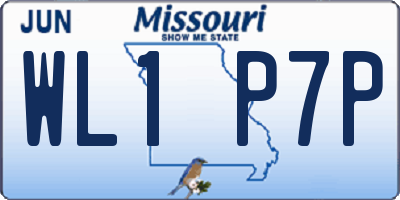MO license plate WL1P7P