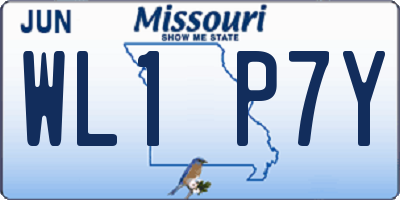 MO license plate WL1P7Y