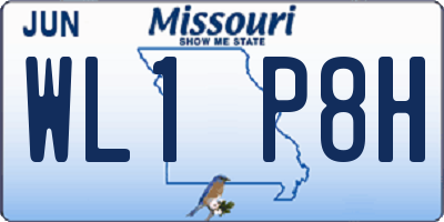 MO license plate WL1P8H
