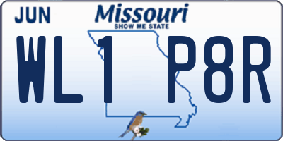 MO license plate WL1P8R