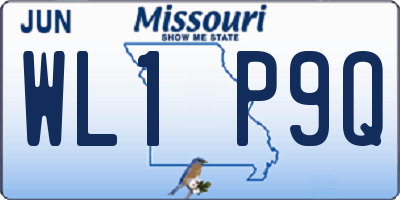 MO license plate WL1P9Q