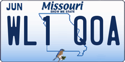 MO license plate WL1Q0A