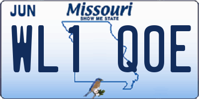 MO license plate WL1Q0E