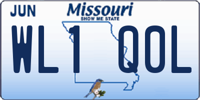 MO license plate WL1Q0L