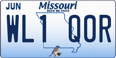 MO license plate WL1Q0R