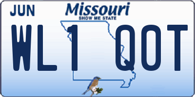 MO license plate WL1Q0T