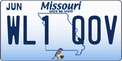 MO license plate WL1Q0V