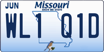 MO license plate WL1Q1D