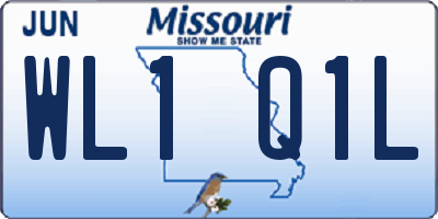 MO license plate WL1Q1L
