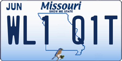 MO license plate WL1Q1T