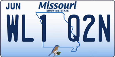 MO license plate WL1Q2N