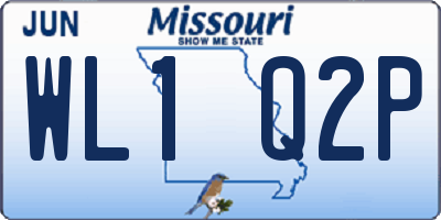MO license plate WL1Q2P
