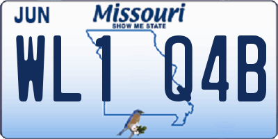 MO license plate WL1Q4B