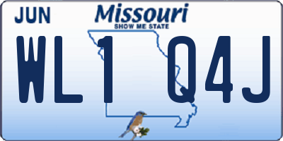 MO license plate WL1Q4J