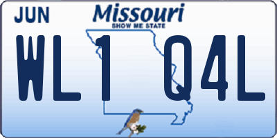 MO license plate WL1Q4L