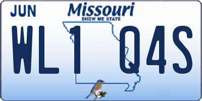 MO license plate WL1Q4S