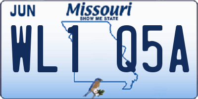 MO license plate WL1Q5A