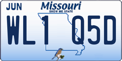 MO license plate WL1Q5D